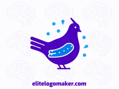 Original and professional logo featuring a magnificent pigeon in a detailed pictorial style with elegant and unique shapes.