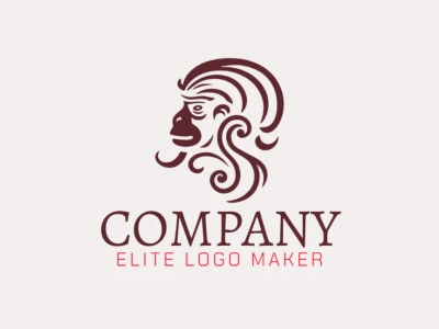 A handcrafted logo featuring a monkey in rich brown tones, capturing the essence of curiosity and adventure.