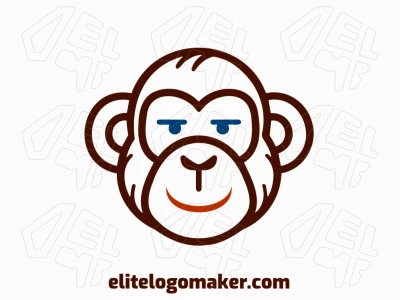 An abstract logo featuring a stylized monkey head, capturing playful energy with fluid lines and bold shapes.