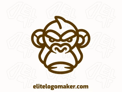 A creative vector logo featuring a monkey head, designed for versatile and purposeful applications.