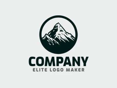 A creative logo design featuring a bold black mountain, evoking exploration and endless possibilities.