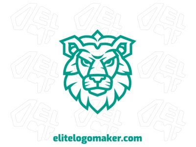 A logo design featuring a nature-friendly lion in a monoline style, emphasizing simplicity and elegance with clean lines and a natural aesthetic.
