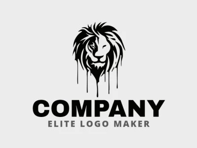 Ideal logo for different businesses in the shape of an oil lion with an abstract style.