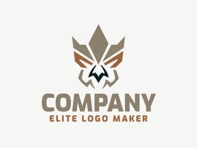 Ideal logo for different businesses in the shape of an ostrich, with creative design and abstract style.