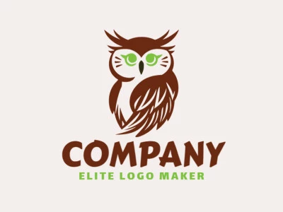 Ideal logo for different businesses in the shape of an owl with an abstract style.