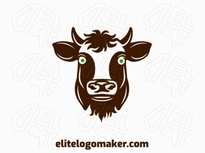 An appropriate and elegant minimalist logo featuring an ox, designed with clean shapes and simple lines for a sophisticated and modern appearance.