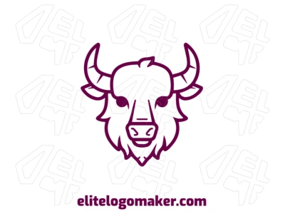 An ox with an interesting design in a minimalist style, exuding a graceful and elegant look perfect for branding.