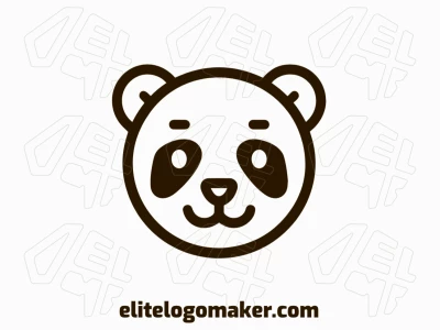 An abstract interpretation of a panda bear head, embodying excellence and creativity, perfect for a unique logo.