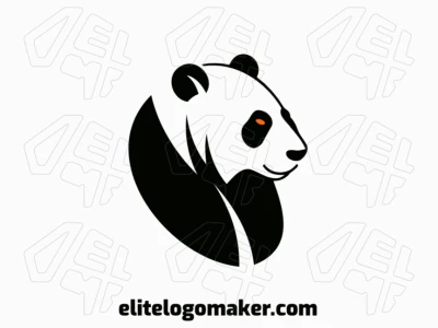 A professional, minimalist logo featuring the prominent, refined head of a panda bear, ideal for a sophisticated brand representation.