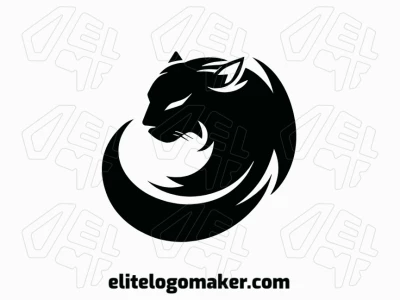 An enigmatic logo featuring an abstract panther silhouette, exuding mystery and elegance.
