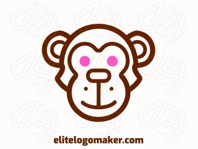 An abstract logo features a dynamic and playful monkey head, using vibrant shapes to create a perfect and engaging visual.