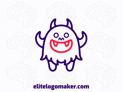 A minimalist logo showcases a playful monster, using simple shapes and clean lines to create a fun and engaging design.