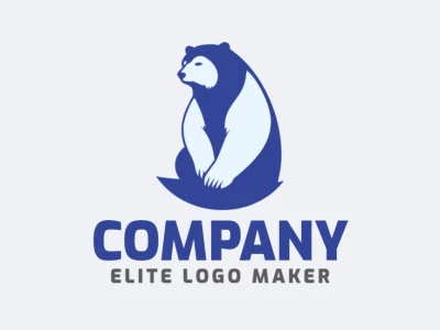 A minimalist logo featuring a seated polar bear, exuding tranquility and grace.