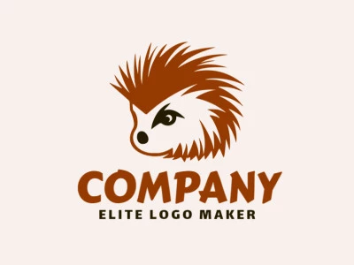 Abstract logo with a refined design forming a porcupine, the colors used were brown and black.