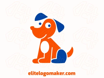 A playful logo featuring a cute puppy illustration, perfect for a fun and friendly brand.