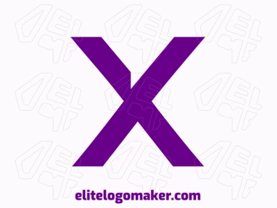 A simple purple letter 'X' logo with clean, editable vector shapes for versatile design use.