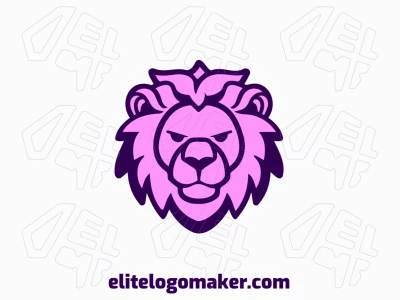 A professional, pictorial logo featuring a purple lion head, ideal for a company seeking a bold and distinguished brand image.