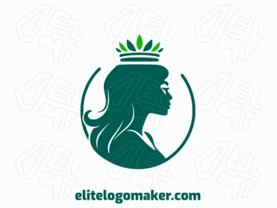 Ideal logo for different businesses in the shape of a queen with a minimalist style.