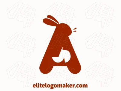 An elegant logo featuring a graceful rabbit combined with the letter 'A', designed with double meaning to create a refined and sophisticated visual.