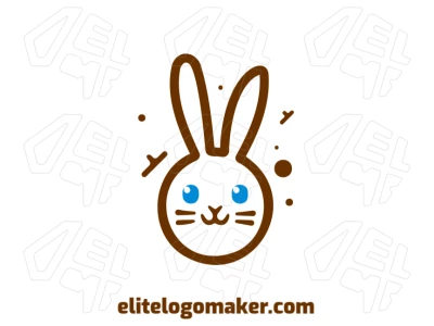 A professional logo featuring a rabbit head with abstract details, designed in an artisanal style, offering a unique and refined look.