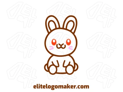 A simple logo design featuring a friendly rabbit, creating a charming and approachable look with a clean style.