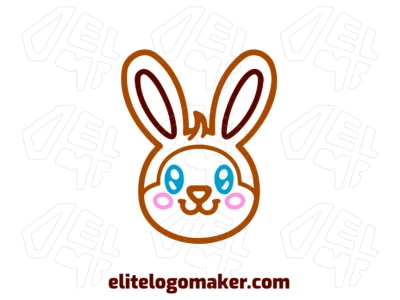 An abstract rabbit design with an interesting look, offering an editable and versatile style for various creative uses.
