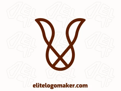 The minimalist logo features a rabbit with a simple shape, creating a clean and effective design that captures attention with its elegance.