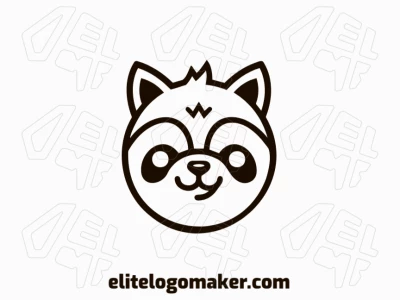 An eye-catching abstract logo design featuring a raccoon, offering a bold and unique visual identity for creative branding.