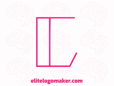 An editable and elegant logo featuring the red letter 'C', designed with sleek lines in an initial letter style for a refined look.