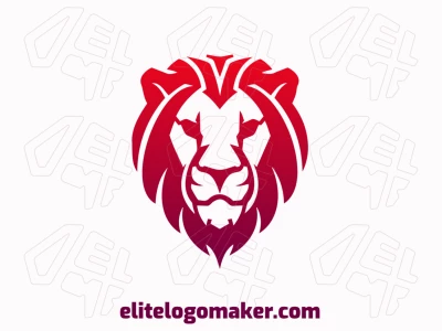 A gradient-style logo featuring a red lion, perfect for various purposes and guaranteed to be eye-catching.