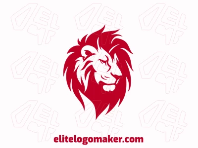 The logo features a striking red lion head in an animal style, creating a bold and memorable design with strong visual impact.