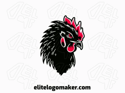 A striking illustrative logo featuring a rooster, perfect for a bold brand.