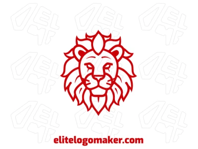 A dynamic design featuring a sad-looking lion, capturing a unique emotion for an animal-themed logo with a powerful impact.