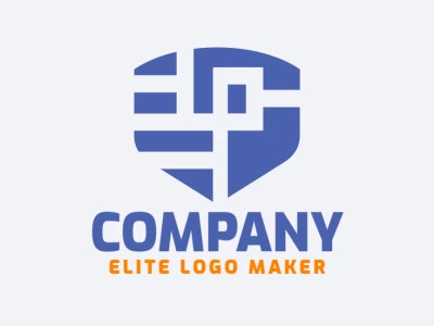 Ideal logo for different businesses in the shape of a shield combined with a bird, with creative design and minimalist style.