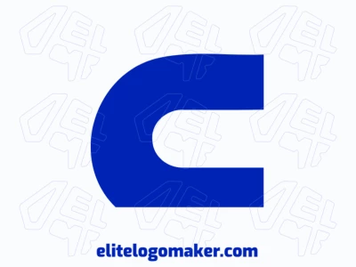 A modern minimalist logo featuring a simple blue letter 'C', designed with clean lines and smooth shapes for a sleek and stylish appearance.