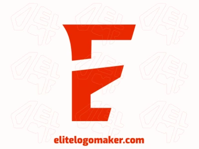 A subtle and creative logo featuring a simple letter 'E' in an abstract style, combining minimalism and artistic design for a modern look.