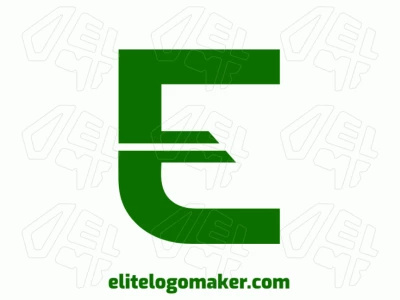 A noticeable minimalist logo design featuring a simple green letter 'E', perfect for creating a clean and modern visual identity.