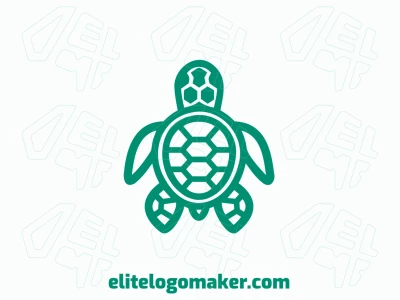 A mascot logo featuring a small turtle, designed with charming details to create a unique and beautiful visual identity.