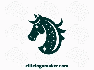An elegant and sophisticated abstract logo featuring a stallion horse, capturing the essence of refined design.