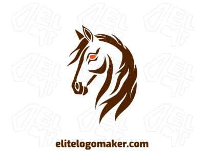 A brand logo template featuring a strong and elegant horse, offering a simple and timeless design style with powerful visual impact.