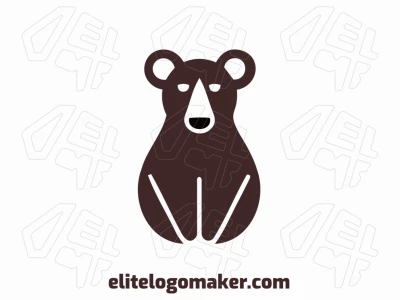 A creative logo featuring a simple, symmetrical brown bear design, offering a cheap yet eye-catching solution.