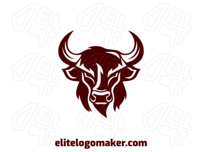 Excellent abstract logo featuring a Taurus head with a creative and dynamic design, showcasing bold and modern lines.
