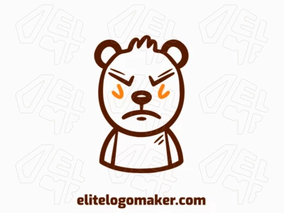 An elegant and editable logo featuring a teddy bear in an animal style, designed with smooth lines and a charming appearance for a versatile brand identity.