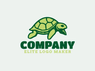 Prominent Logo in the shape of a turtle with differentiated design and illustrative style.