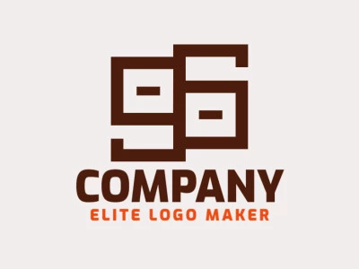 Logo in the shape of two drawers with a brown color, this logo is ideal for different business areas.