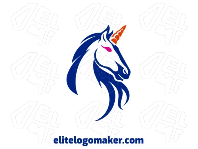 An abstract logo featuring a unicorn designed with fluid shapes and dynamic lines, creating a modern and artistic visual identity.