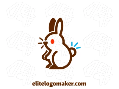 A vector illustration of a rabbit with a minimalist design, perfect for a creative and differentiated logo.