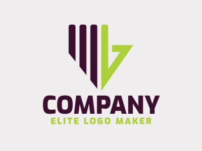 Create your online logo in the shape of a letter "W" combined with a letter "B", with customizable colors and simple style.