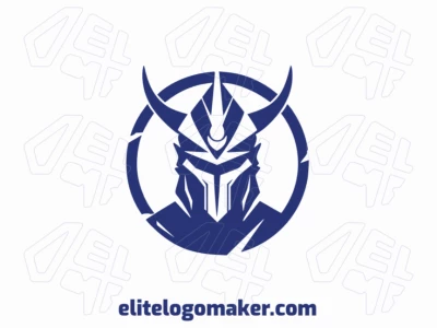 Create a memorable logo for your business in the shape of a warrior with mascot style and creative design.