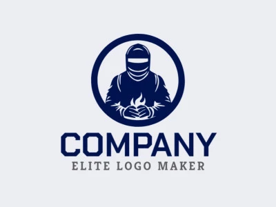 Ideal logo for different businesses in the shape of a welder, with creative design and simple style.